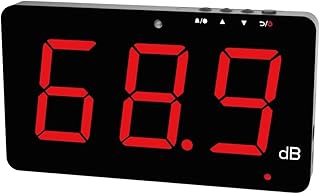 TestHelper SW-525A Sound Level Meter Tester 30-130db Large Screen Red LCD Display Wall Hanging Type Decibel Noise Measuring with Alarm (Sound Level Meter)