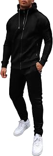 COOFANDY Men's Tracksuit with Zipper Pockets, Full Zip Hoodie, Sweatshirt, 2 Piece Sweatshirt, Running, Jogging, Sports, Casual, Sweatshirts