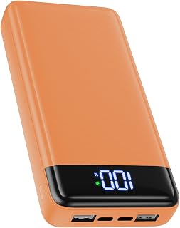 Power Bank 26800mAh, 22.5W Powerbank PD3.0 QC4.0 USB C (Inputs/Outputs), Portable Charger Quick Charging External Batteries Compatible with iPhone 16 15 14 13 Pro etc. (Orange)