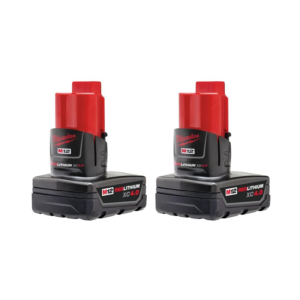 Milwaukee M12 12-Volt Lithium-Ion XC Extended Capacity 4.0 Ah Battery Pack (2-Pa