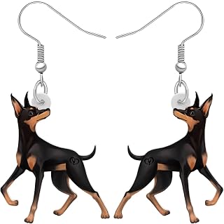 Acrylic Cartoon Doberman Earrings Dangle Puppy Pet Jewelry for Women Dog Mom Accessories Charm Gift