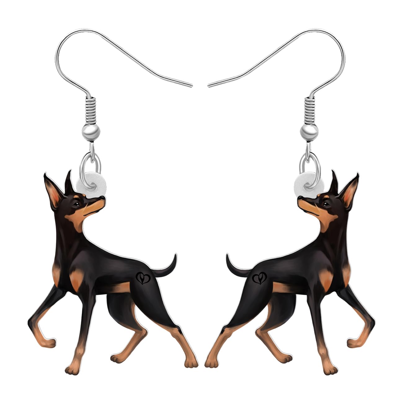 Acrylic Cartoon Doberman Earrings Dangle Puppy Pet Jewelry for Women Dog Mom Acc