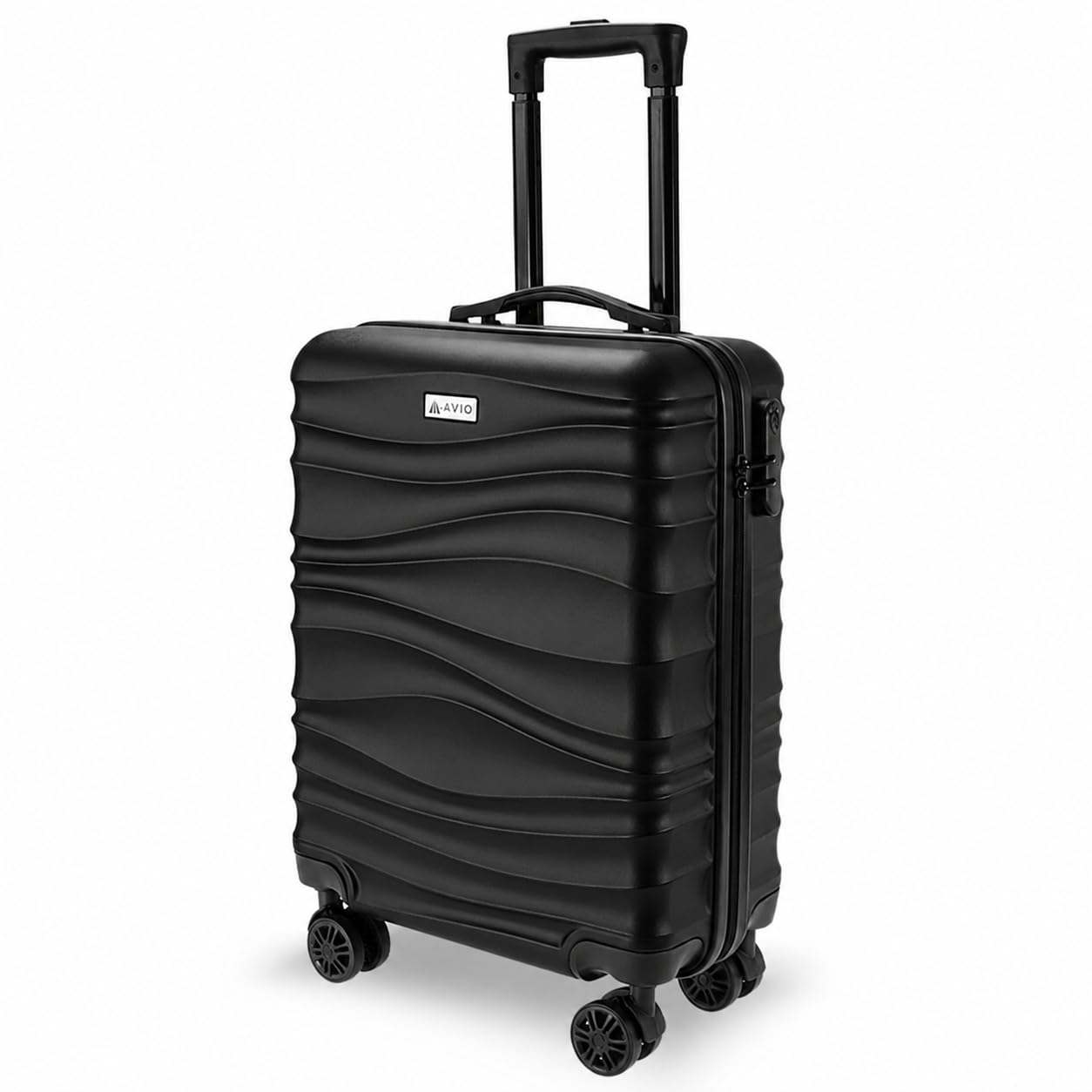 Avio Carry-On Cabin Luggage 55x40x20cm | Hard Shell Suitcase 4 Wheels | SPINNER 
