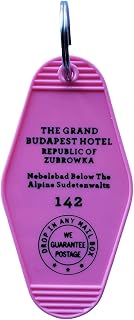 The Grand Budapest Pink/Black Hotel Room 142 Republic of Zubrowka GBH Inspired Key Tag