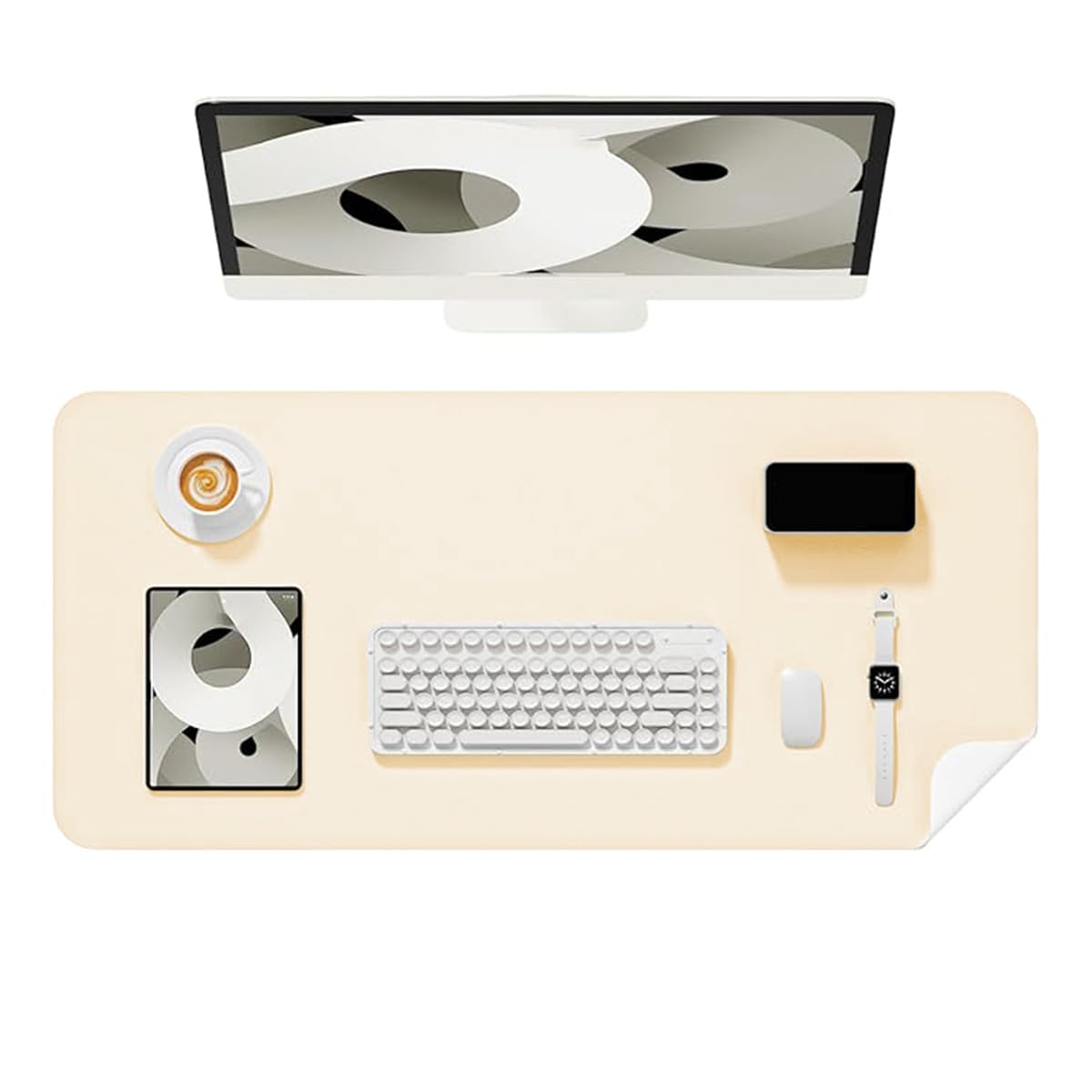 Desk Mat, Non-Slip Leather Laptop Mat, Computer Protective Table Mat, Large Mous