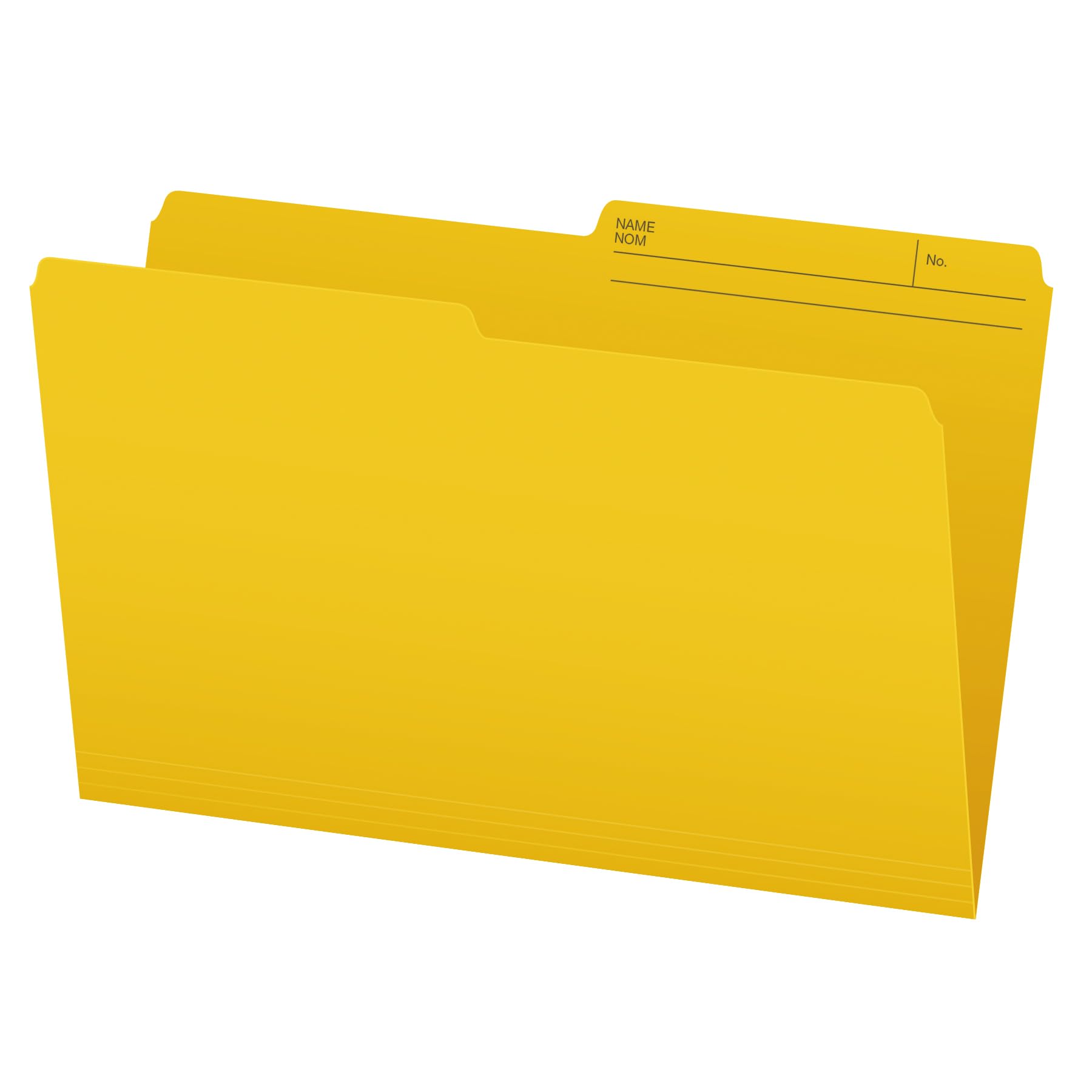 Pendaflex File Folders - Yellow Colour File Organizers, 1/2 Cut Tab, Legal Size,
