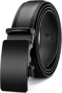 DOOPAI Men's Adjustable Belt Ratchet Belt Dress 1 3/8 Inch Genuine Leather Designer Belt Size Can Be Cut to Length with Gift Box