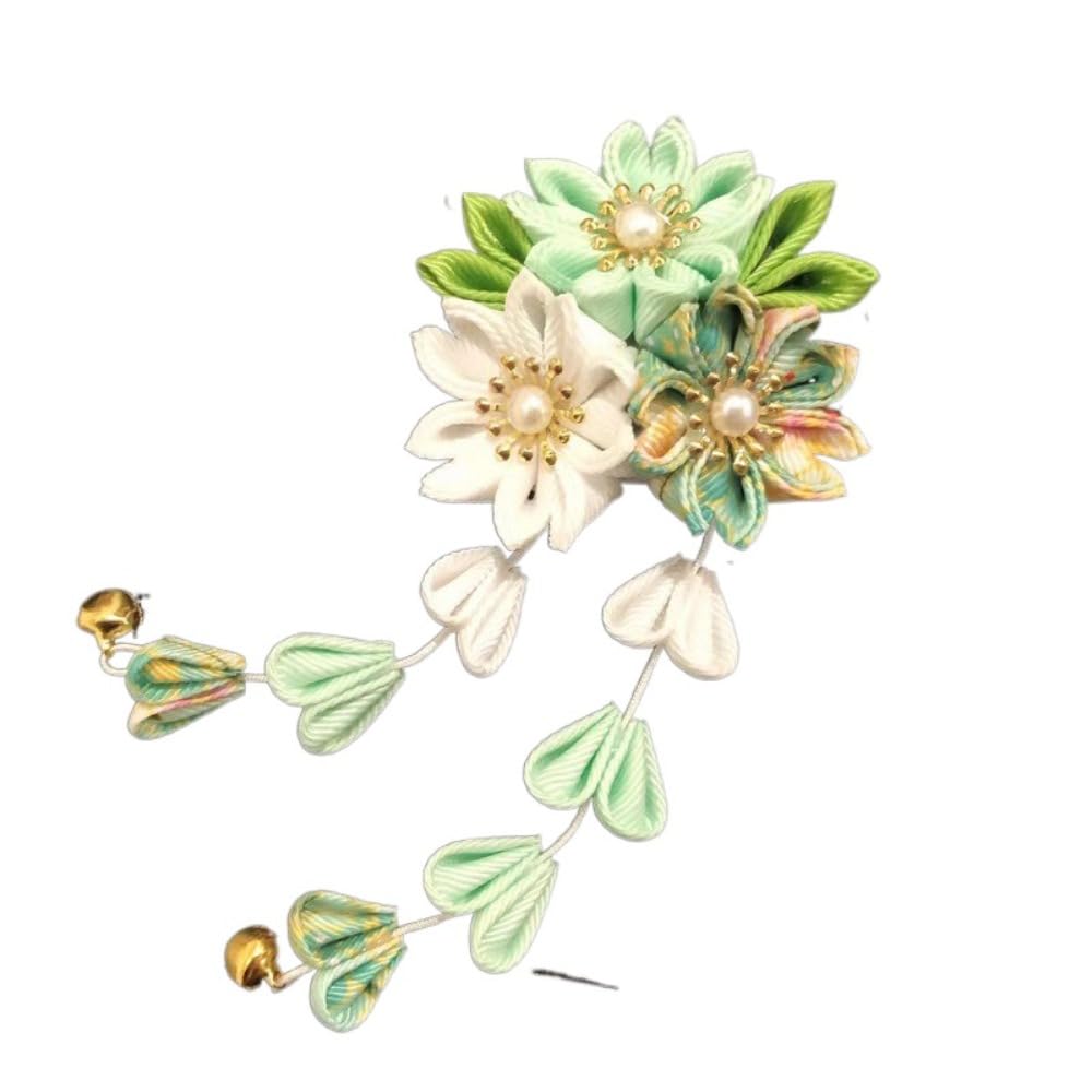 Tassel Flower Hairpin Sweet Cute Cloth Flower Hair Clip All-match Handmade Japan