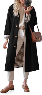 Tankaneo - Women's Long Oversize Single Breasted Windproof Trench Coat