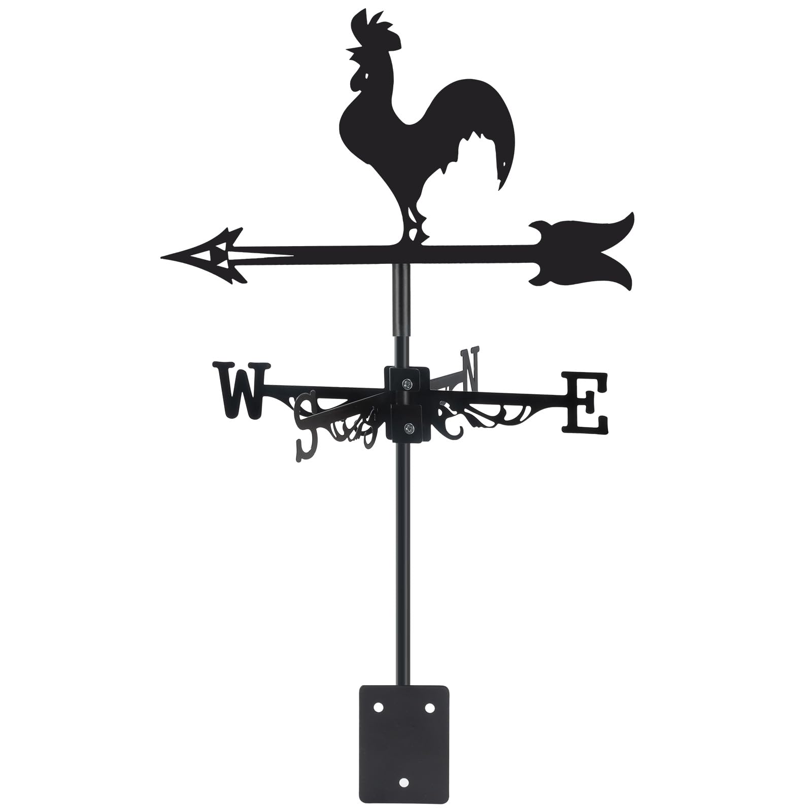 VESTCDF Rooster Metal Weather Vane Wind Direction Indicator Outdoor Weather Vane