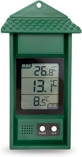 Digital max/min Thermometer for conservatories, greenhouses & Grow Rooms (Green)