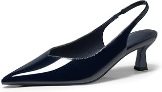 Coutgo Sandali da donna con tacco basso a punta chiusa, tacco basso, scarpe da lavoro