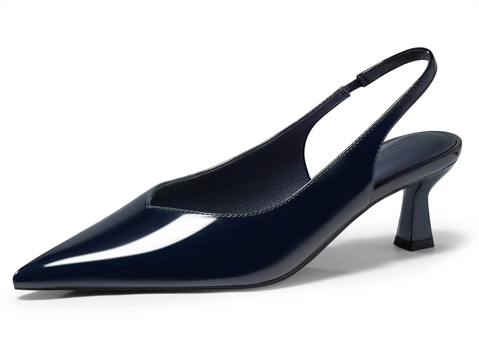 Coutgo Sandali da donna con tacco basso a punta chiusa, tacco basso, scarpe da l