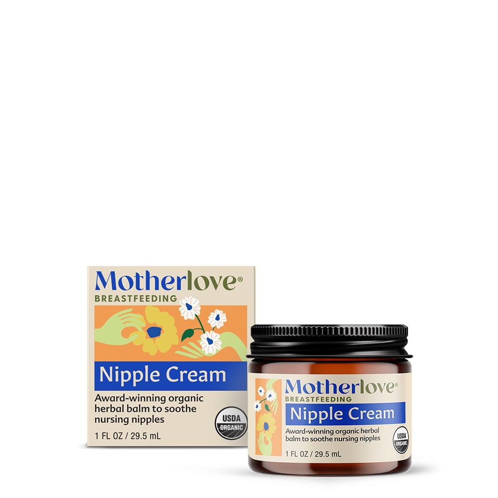 Motherlove Nipple Cream (29.5 mL) Organic Lanolin-Free Herbal Ointment For Breas