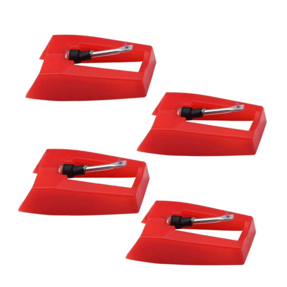 4 Pack Ruby Record Player Needle Turntable Stylus Replacement for ION Jenson Cro