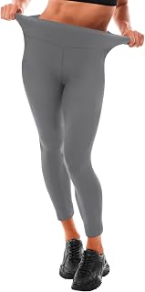 Leafigure Women's High Waist Black Leggings for Gym Sport Workout, Ankle Length, Tapered, Fitted, Solid, 29 inches, Stretchable, Fitness Activewear