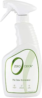 Zero Odor Pet Odor Eliminator Spray for Dog & Cat Urine, Carpet Deodorizer | Enzyme free, Urine Smell Eliminator for Pet Beds, Litter Areas & Furniture, 16 FL OZ