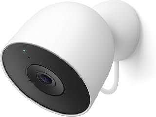 Google Nest Cam Outdoor (Wired, 2nd Gen) - Security Camera - 2025 - Snow | 2K video, motion detection, color night vision, 2-way audio, works with Google Home and Gemini, weather resistant