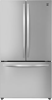 Kenmore 26.6 cu. ft. 36" Wide French Door Refrigerator, FPR Stainless Steel | Internal Ice &amp; Water Dispenser, Accela Chill, Adjustable Glass Shelving, Fingerprint Resistant SS, ENERGY STAR Certified