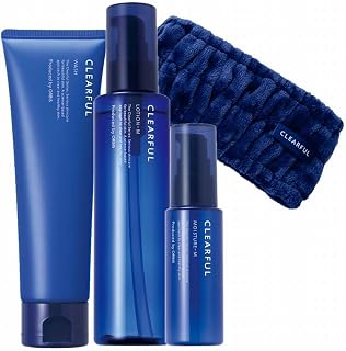 Clearful (クリアフル) Orbis (オルビス) Quasi-Drug 3-Step Set, Face Wash Foam & Lotion & Moisturizer, Moisturizing, Hairband Included, Medicated, Acne, Sensitive Skin, Skin Care, Facial Cleanser 4.2 oz (120 g