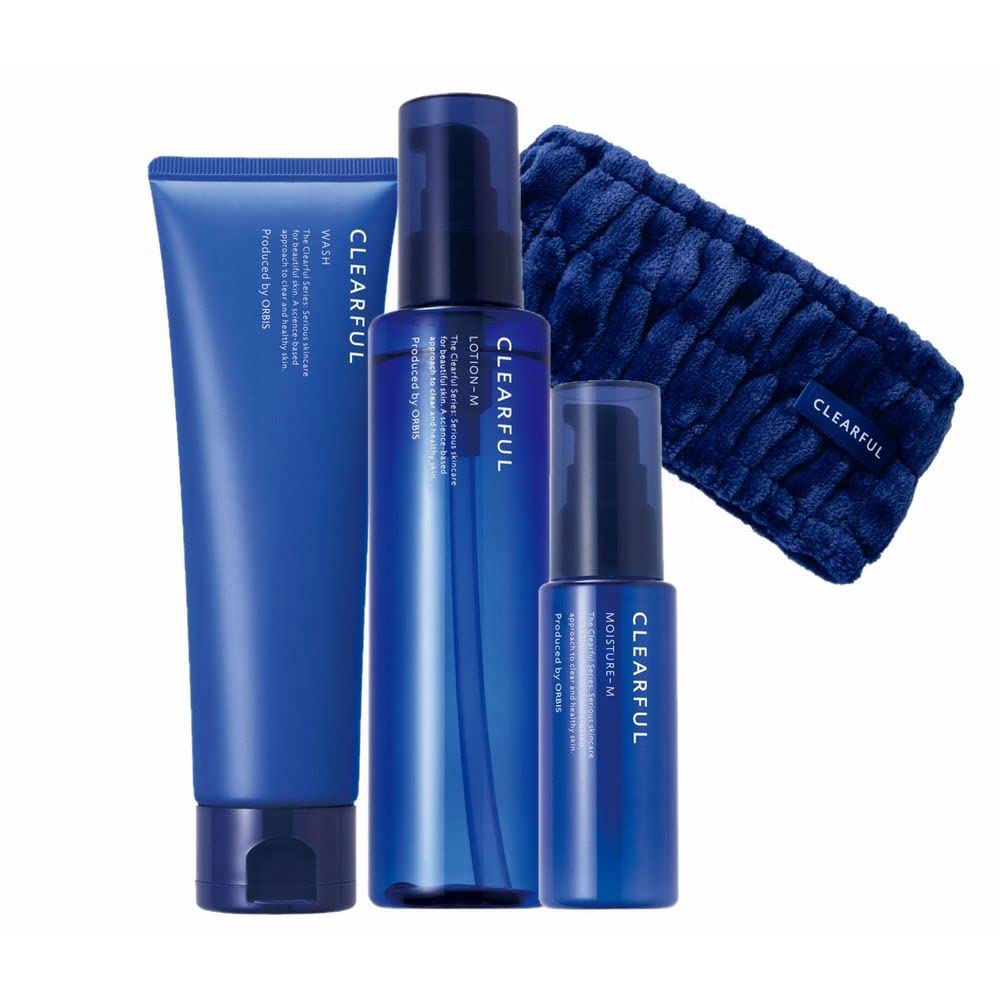 Clearful (クリアフル) Orbis (オルビス) Quasi-Drug 3-Step Set, Face Wash Foam & Lotion & M