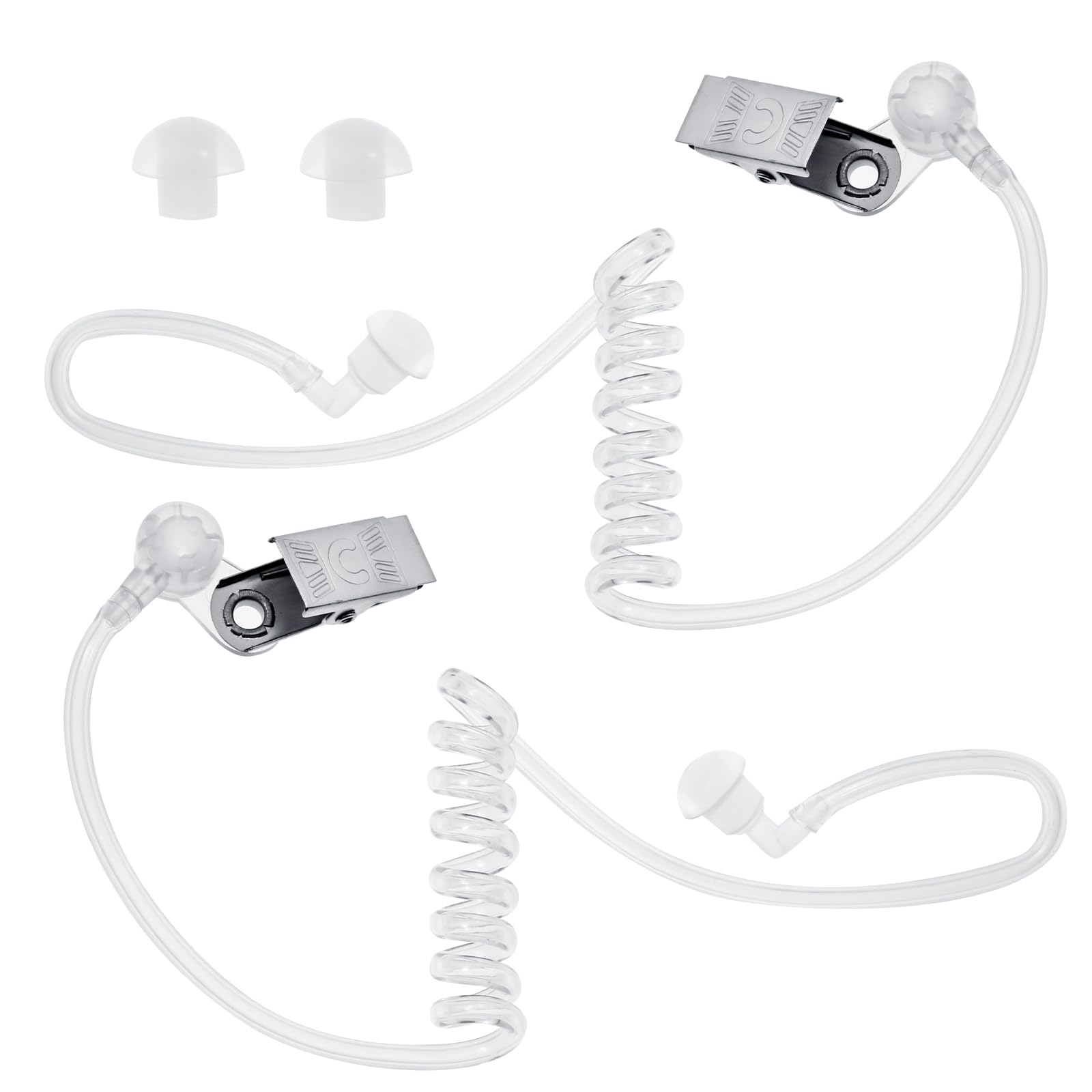 lasuroa 2pcs Cosplay Spy Earpieces Toy, Fake Earpieces with Replacement | Earplu