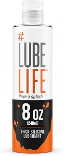 LUBELIFE Ultra Slick Thick Silicone-Based Lubricant, Water Resistant, Thick Silicone Lube for Men, Women and Couples, 8 Fl Oz
