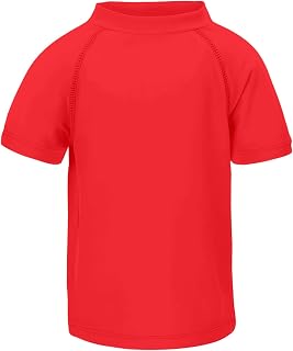 LACOFIA Swimming T-Shirt Short Sleeve for Children Swimwear for Boys Sun Protection Quick Dry