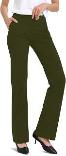 Safort Women's Lightweight Summer 3/4 Pants 7/8 Pants with Pocket Yoga Sports Running Pants