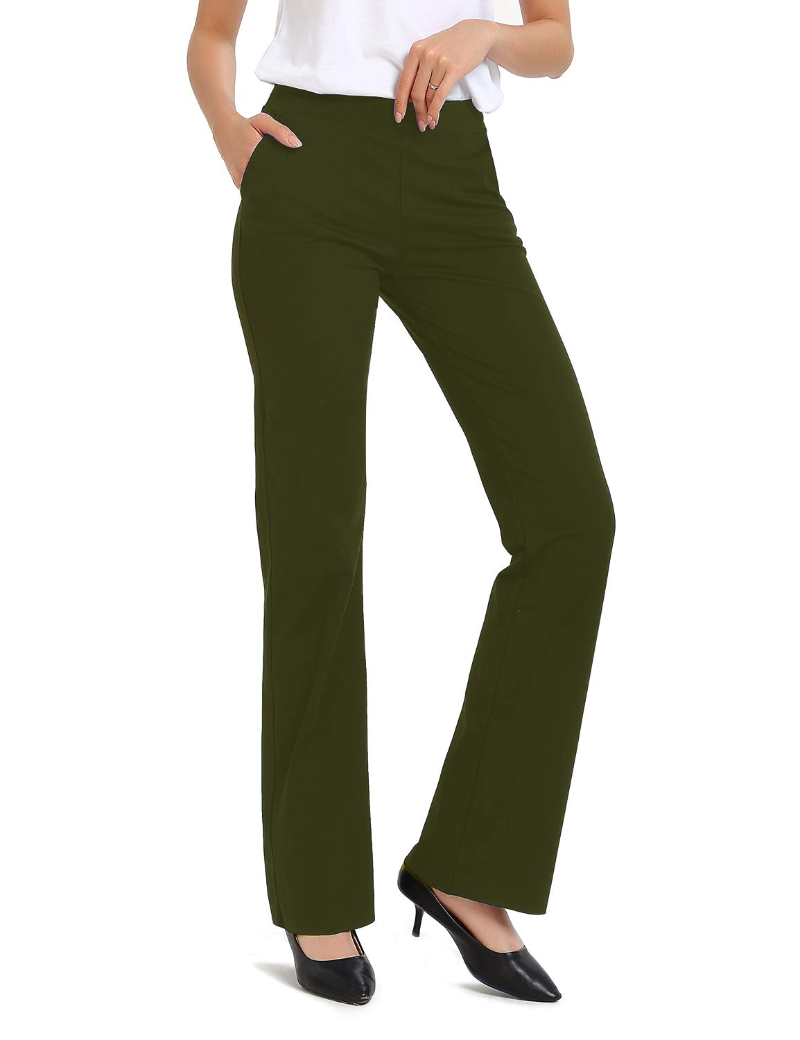 Safort Women's Lightweight Summer 3/4 Pants 7/8 Pants with Pocket Yoga Sports Ru
