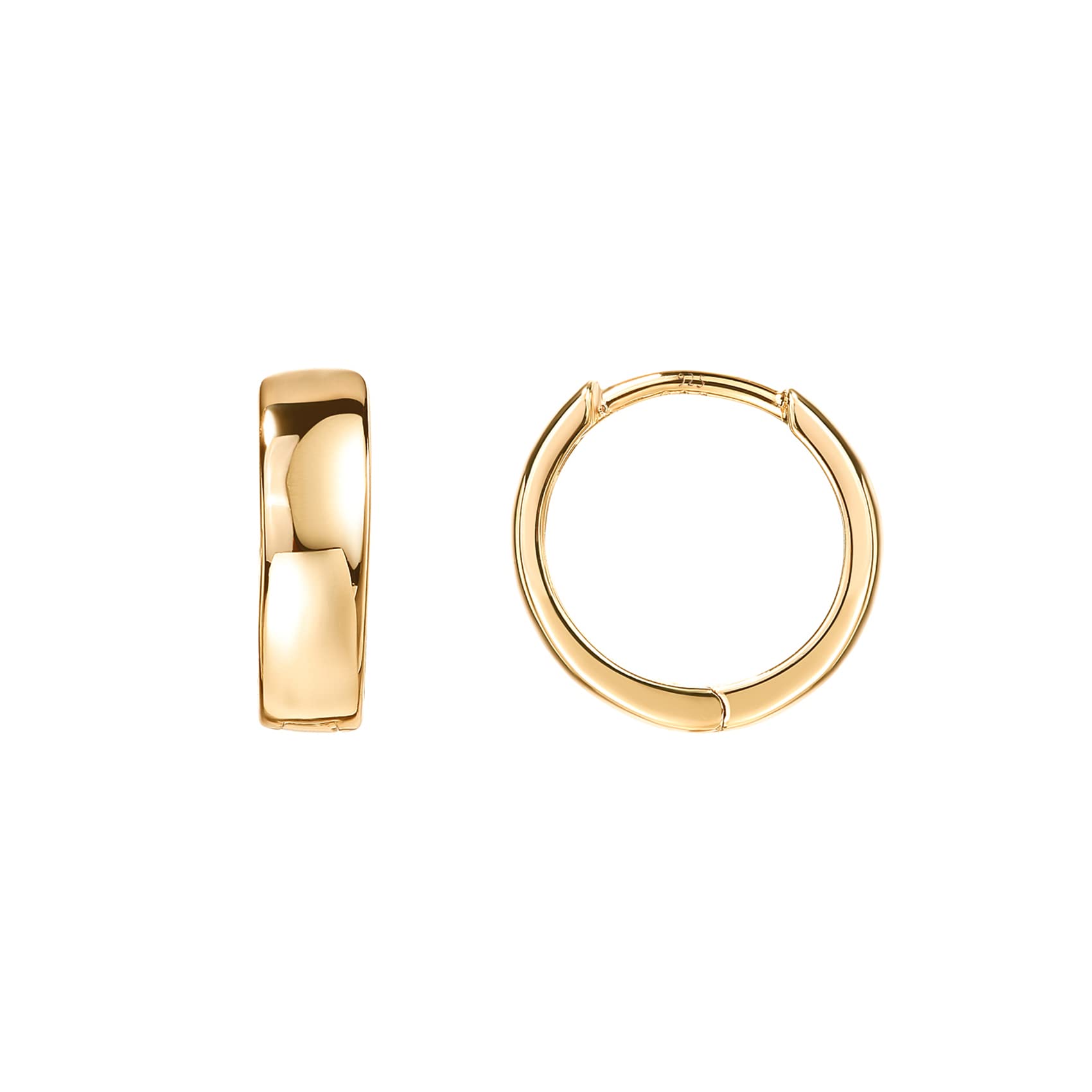 PAVOI 14K Gold Plated 925 Sterling Silver Post Huggie Earrings - Small Hoop Earr