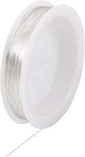 236 Feet Silver 0.3mm Tarnish Resistant Copper Wire 28 Gauge Metal Jewelry Wire for Arts Craft Wire Wrapping, Gardening, Carving Making, 72M/Roll