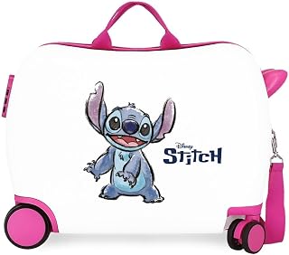 Joumma Disney Adorable Stitch Children's Suitcase White 50 x 38 x 20 cm Rigid 1.8 kg Side Combination Lock ABS 1.8 kg 38 L Hand Luggage, White, One Size, Children's Suitcase