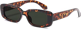kimorn Rectangle Sunglasses for Women Men Trendy Retro Fashion Glasses 90’s Vintage UV 400 Protection Square Frame K1200