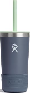 Hydro Flask Kids 12 Oz Tumbler with Lid and Straw for School - Insulated Stainless Steel in Koala Gray