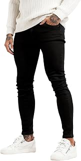 GINGTTO Men's Ripped Super Stretch Skinny Jeans, Casual Trousers