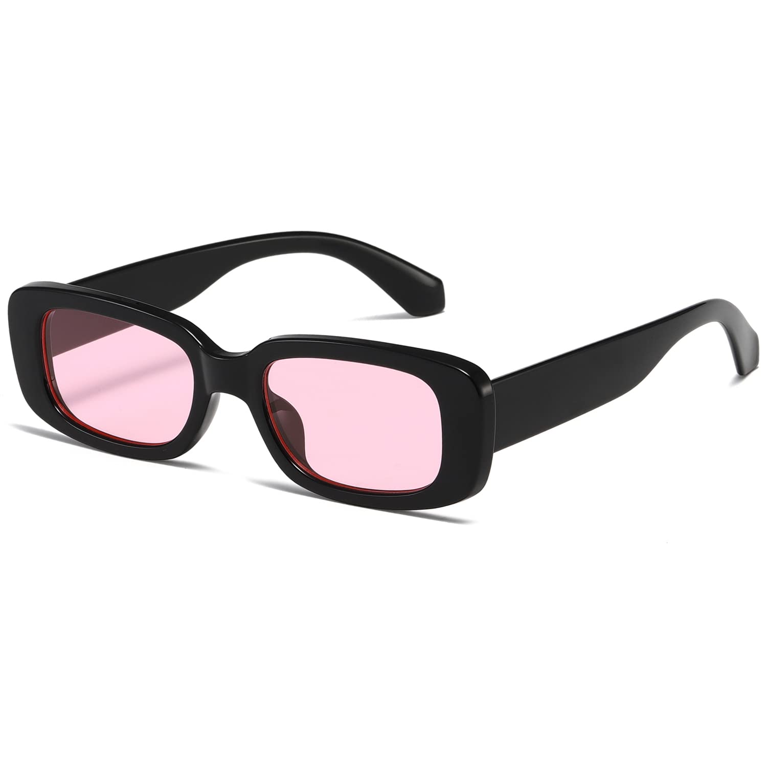 kimorn Rectangle Sunglasses for Women Men Trendy Retro Fashion Glasses 90’s Vint