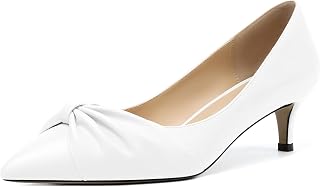Elashe Women's Pumps Kitten Heel Pointed Shoes 2 Inches Low Heel