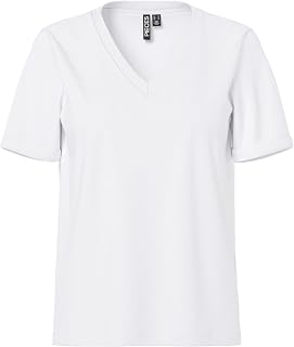 Pieces Pcria SS Women's Short-Sleeved V-Neck T-Shirt (Pack of 1)