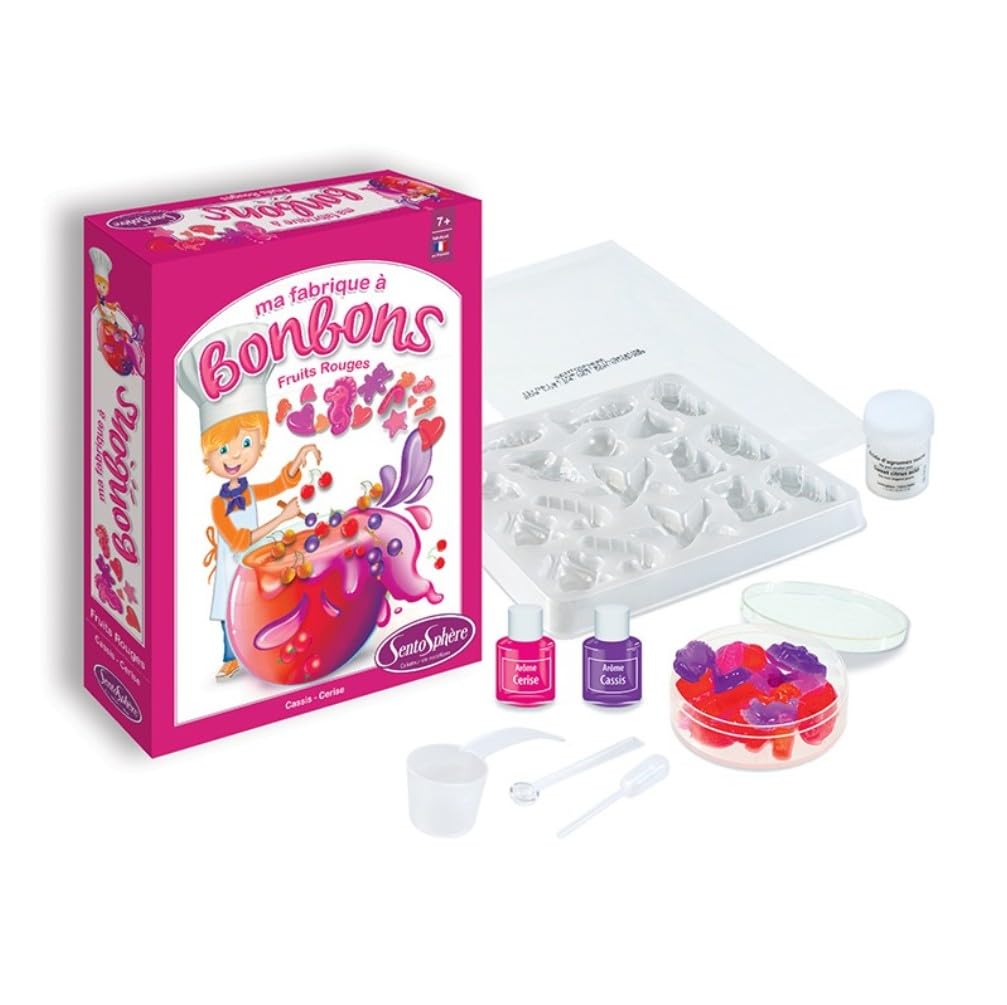 Sentosphère - Ma Fabrique à Bonbons - Fruits Rouges - Cassis et Cerise - Mini Ki