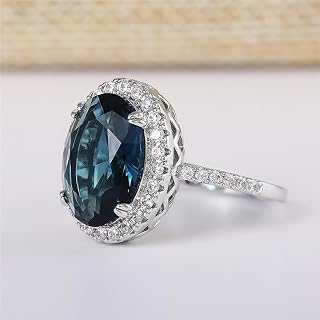 Charming Blue Cubic Zirconia Women Wedding Rings Luxury Accessories Fashion Jewelry