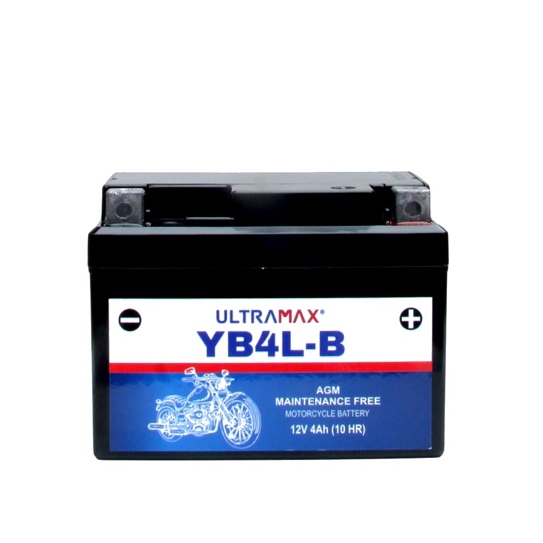 ULTRAMAX Motorcycle Scooter Quad Battery Replace YB4L-B, YT4L-BS, YTX4L-BS