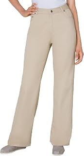 Woman Within Perfect Relaxed All-Cotton Denim Five-Pocket Jeans