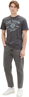 TOM TAILOR Men's Cotton T-Shirt with Logo Print