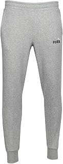 PUMA Men's Essentials Logo Fleece Pants, Clay, Mottled Grey (Medium Grey Heather), 3XL