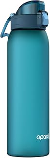 Opard Zip 1000ml Plastic Water Bottle Dishwasher Safe, Leakproof Flip-Top Lid, BPA Free Tritan, Wide Mouth Reusable Sports Water Bottle for Gym Hiking Commuting Outdoor Travel and School