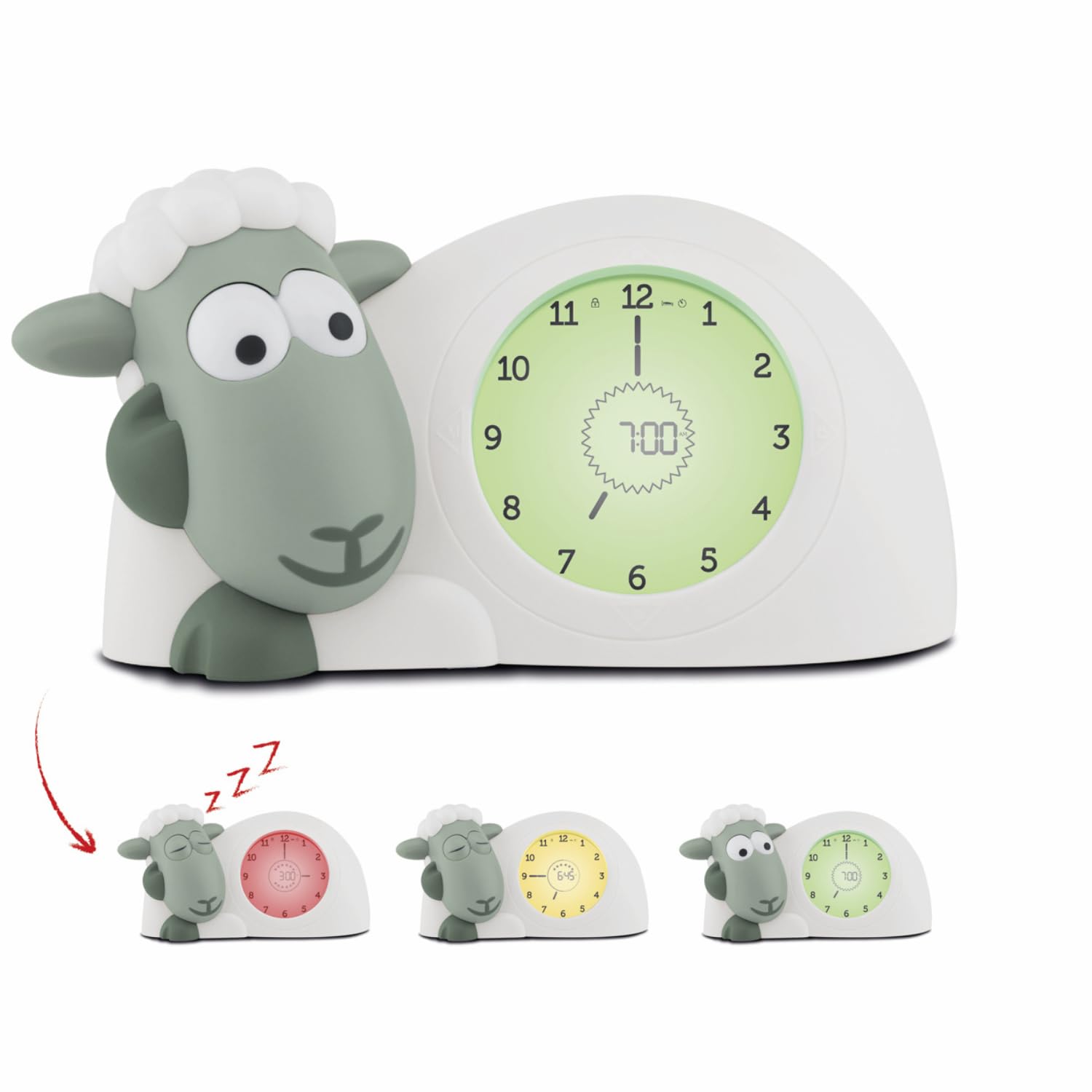 Zazu Kids Sam The Sheep LED Illuminated Day/Night Children's Alarm Clock – Alarm