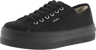 victoria 109201-KIDS Barcelona Monochrome Canvas Sneaker & Low Neck Platform Girl