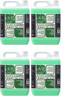Ready to Use - Green Algae, Liverwort & Mould Remover for Large Outdoor Spaces – Cleans & Brightens Fences, Roof Tiles, Solar Panels, Concrete, Tarmac, Bricks up to 240 m² - 4 x 5 Litres