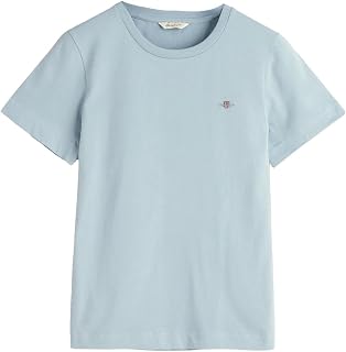 GANT Reg Shield SS Women's T-Shirt, Dove Blue, M